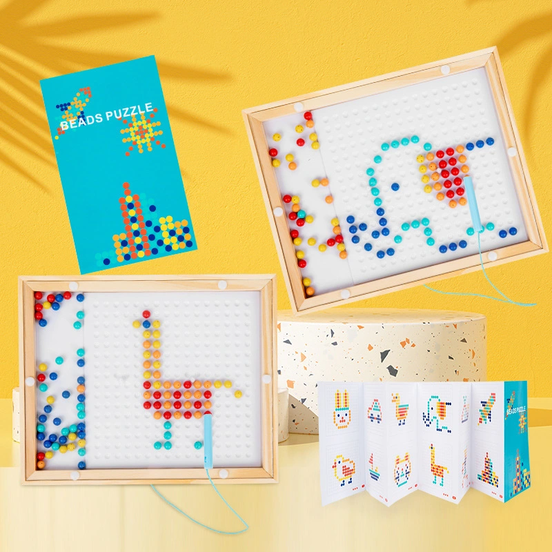 Magnetic Bead Puzzle Board Easel Thinking Training Educational Toy