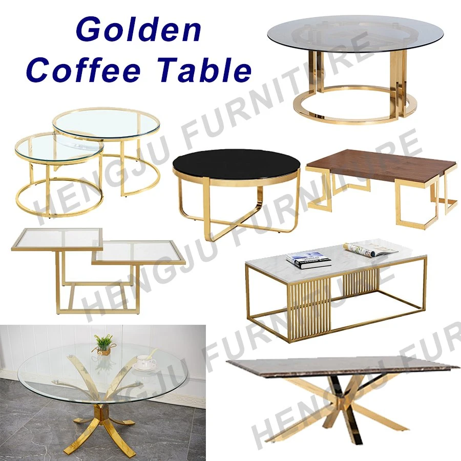 Stainless Steel Smart Living Room Center Coffee Table Set Indoor Furniture Manufacture Mirrored Metal High quality/High cost performance  China Modern