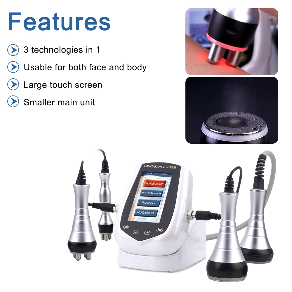 4 in 1 40K Ultrasonic Cavitation Vacuum Cavitation System RF Skin Tightening and Slimming