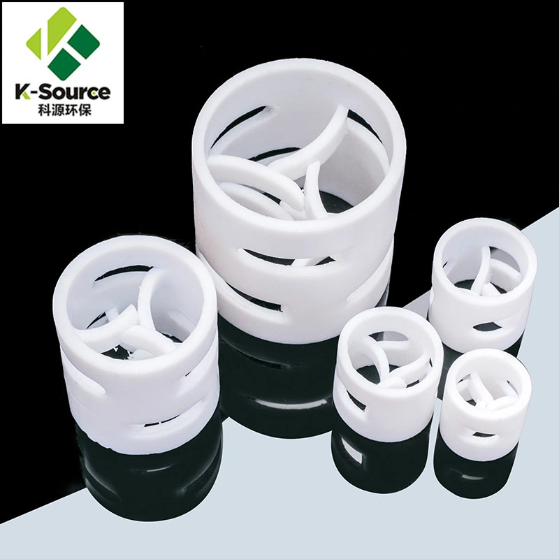 La colonne d'emballage de produits chimiques industriels PE PP PVC de support de filtre PVDF Pall bague en PTFE