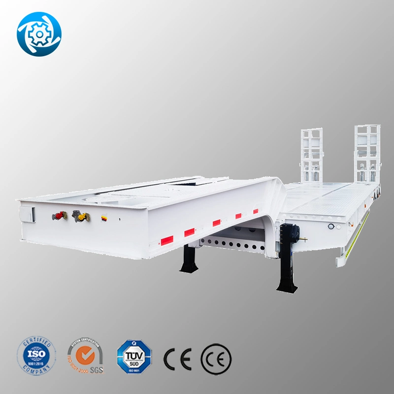 China Manufacturer OEM 30t 40FT 15m 2 Lines 3 Axle Spring/Hydraulic Loader Semi Trailer for Professional Small Frame Tandem Utility Transportation 5% off