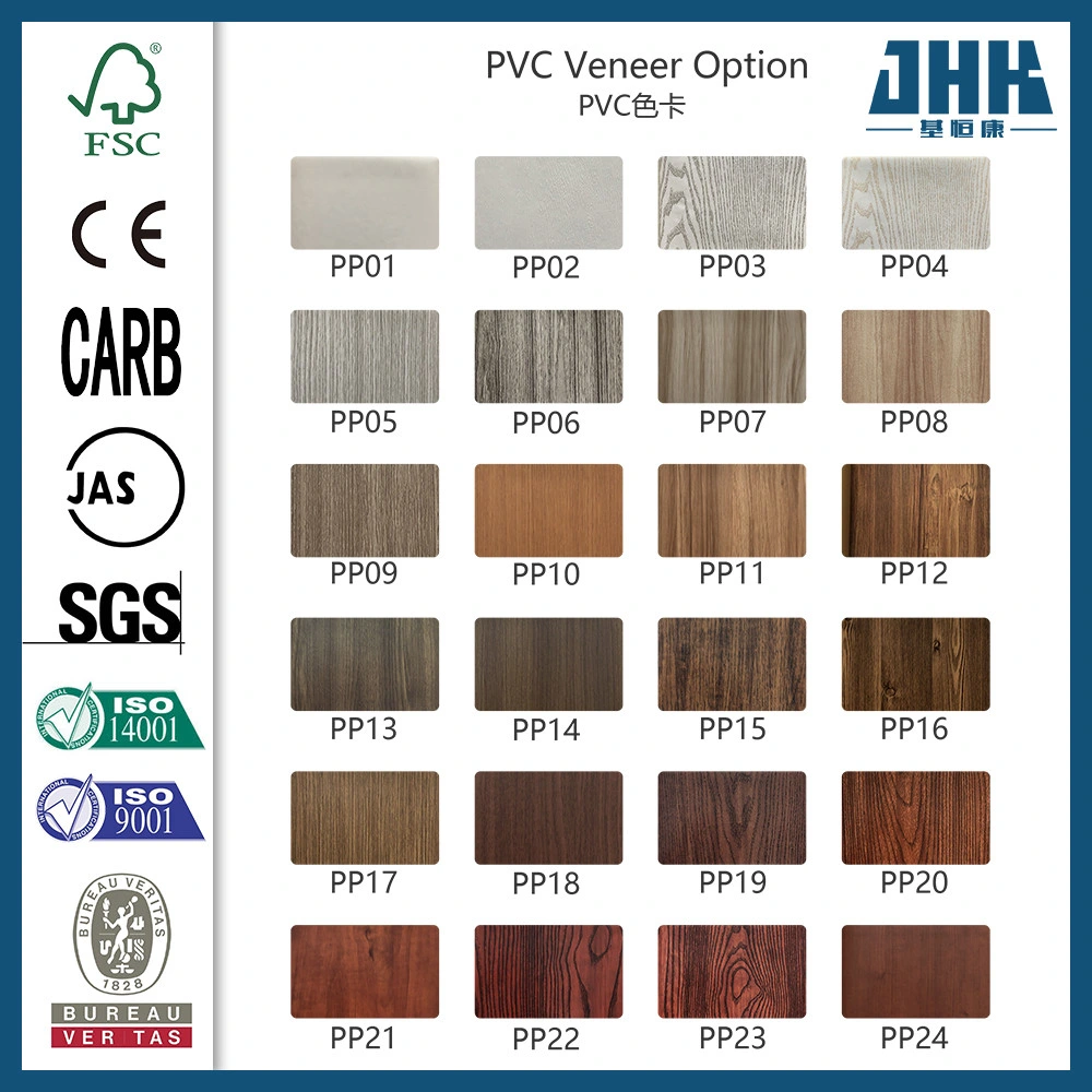 Jhk Fábrica de las especificaciones de material de la puerta de PVC Precio wc