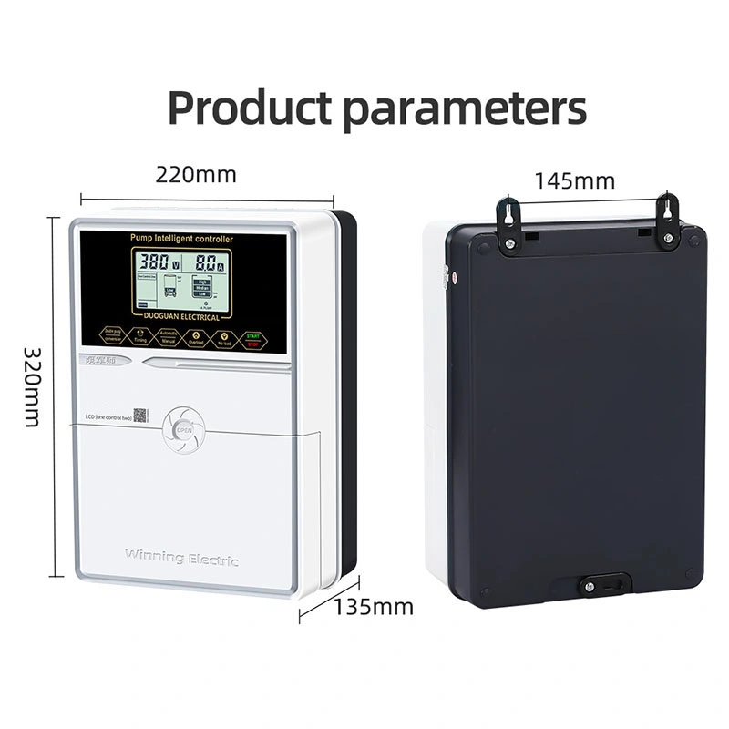 3-Phase LCD Water Tank Level Monitoring & Pump Control Panel