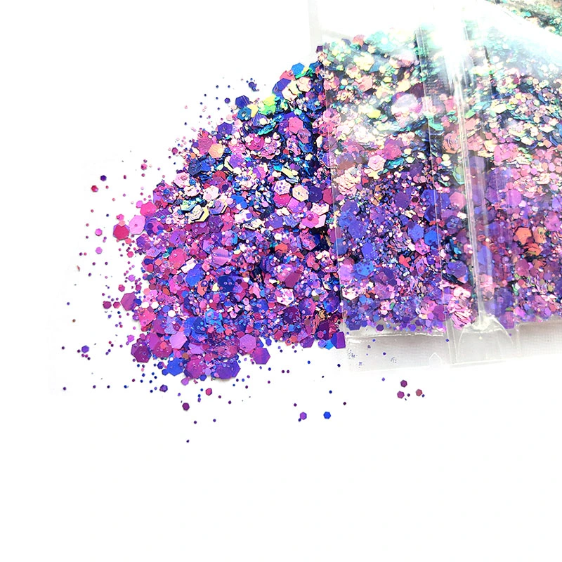 More Then 30 Colors New Product Rainbow Chameleon Shinning Nails Glitter Flakes Powder