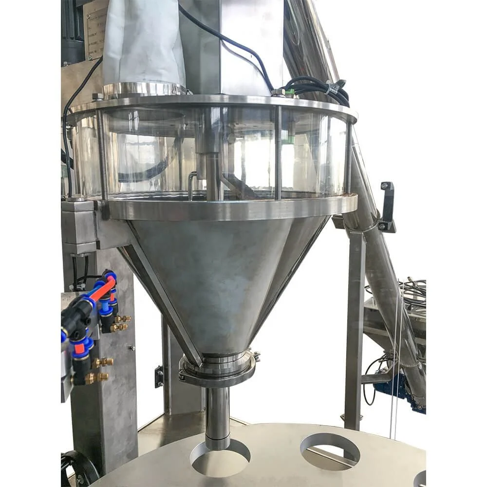 Rotary Type Automatic Plastic Cup Powder Liquid Filler Filling and Sealing Machine