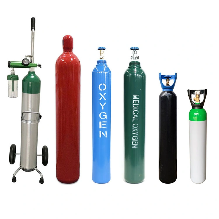 Wholesale Hospital Air Cylinder régulateur oxygène bouteilles de gaz Mini large Bouteilles d'oxygène O2 bouteille d'oxygène réservoir d'oxygen en stock pour Myanmar