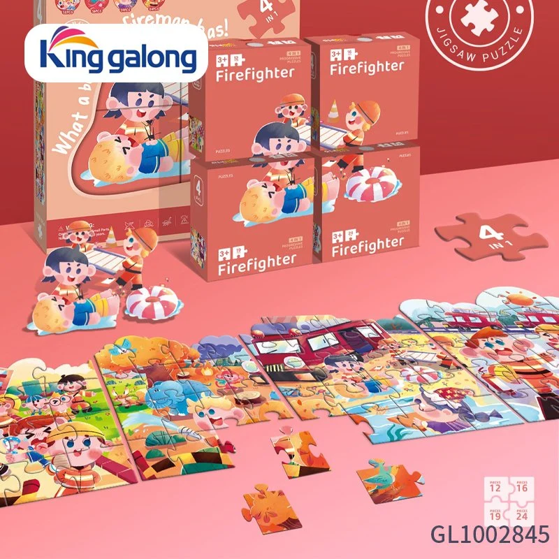 Großhandel Gehirn Teaser Spielzeug Farbdruck Karton Puzzles 4 Zoll 1 Scence Puzzle Geschenkbox Puzzle für Kinder