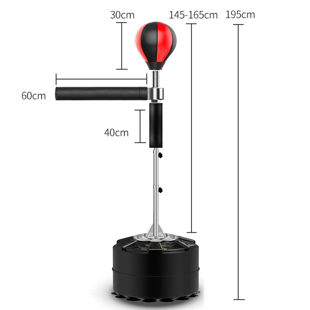 Bola de velocidad ajustable de bolsas de boxeo Saco de arena con soporte Reflex de patear el ejercicio de la bolsa de liberar el estrés Bl13153