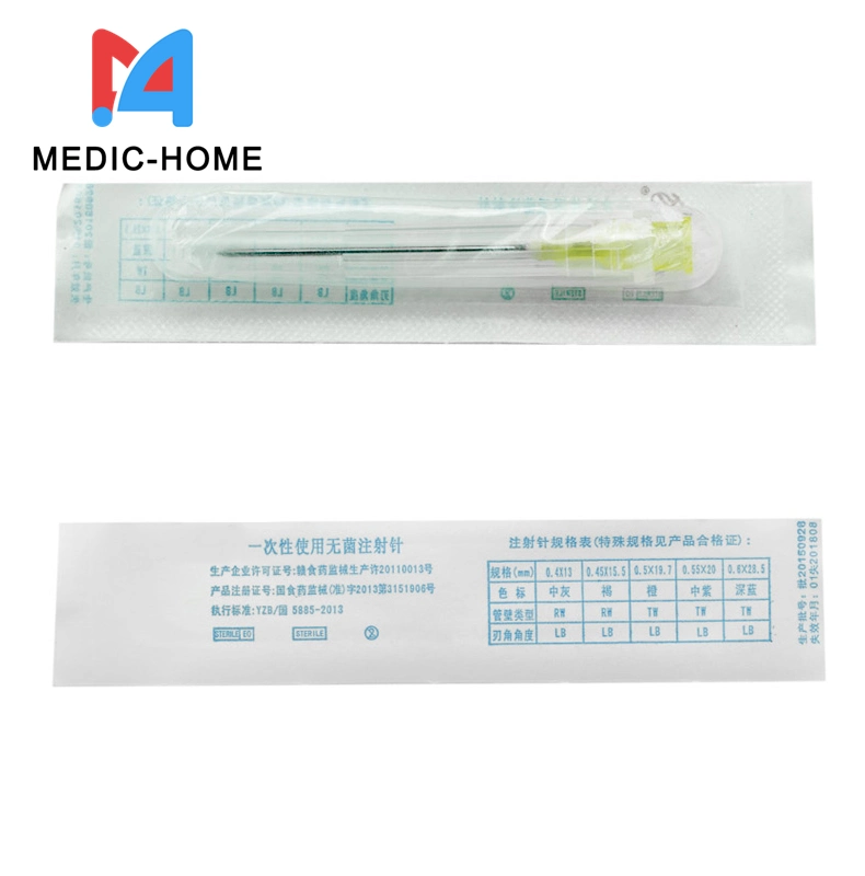 Factory Supply CE and ISO Approved 20g Disposable Sterile Medical Injection Syringe Hypodermic Needle