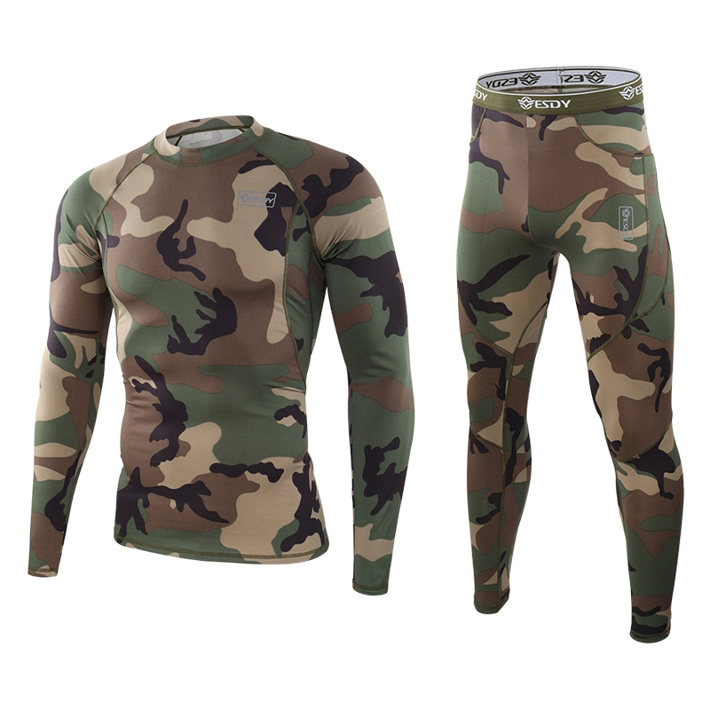 Esdy Outdoor New Camouflage Thermal Underwear Suit