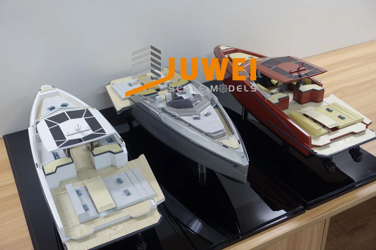 100% Custom Scale Yachts Modell mit Basis und Abdeckung für Anzeigen (JW-221)