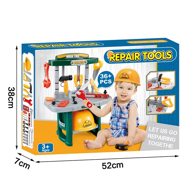 Conjunto de ferramentas de reparação para criança Tombotoys Hot Sale Workbench Toy Set Educational Jogo de brincadeira de brincadeira de Brincar brinquedos divertidos melhor conjunto de ferramentas de oferta Brinquedos