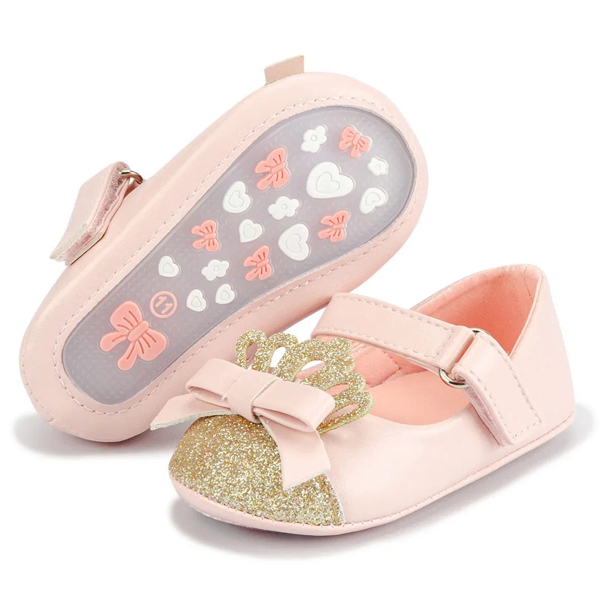 Neue Ankunft 2023 Outdoor-Kleinkind Bling Prinzessin Schuhe Gummi Weich Rutschfeste Schuhe Für Babys