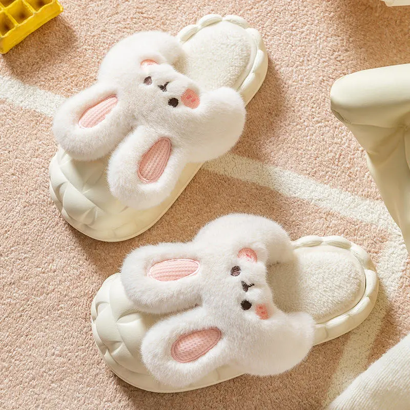 Femmes EVA Chaussons Chauds d'Hiver Sabots Femmes en Daim Pantoufles en Peluche Maison