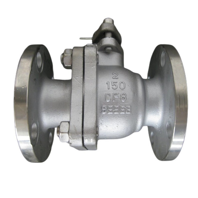 150# ASME B16.5 RF Valve API 6D Anti-Static B148 C95800 A216 من البرونز WCB الكربون Cast CF8 CF8 من الفولاذ المقاوم للصدأ شفة من الفولاذ المقاوم للصدأ طرف الصمام الكروي العائم المثبت على مرتكز الدوران