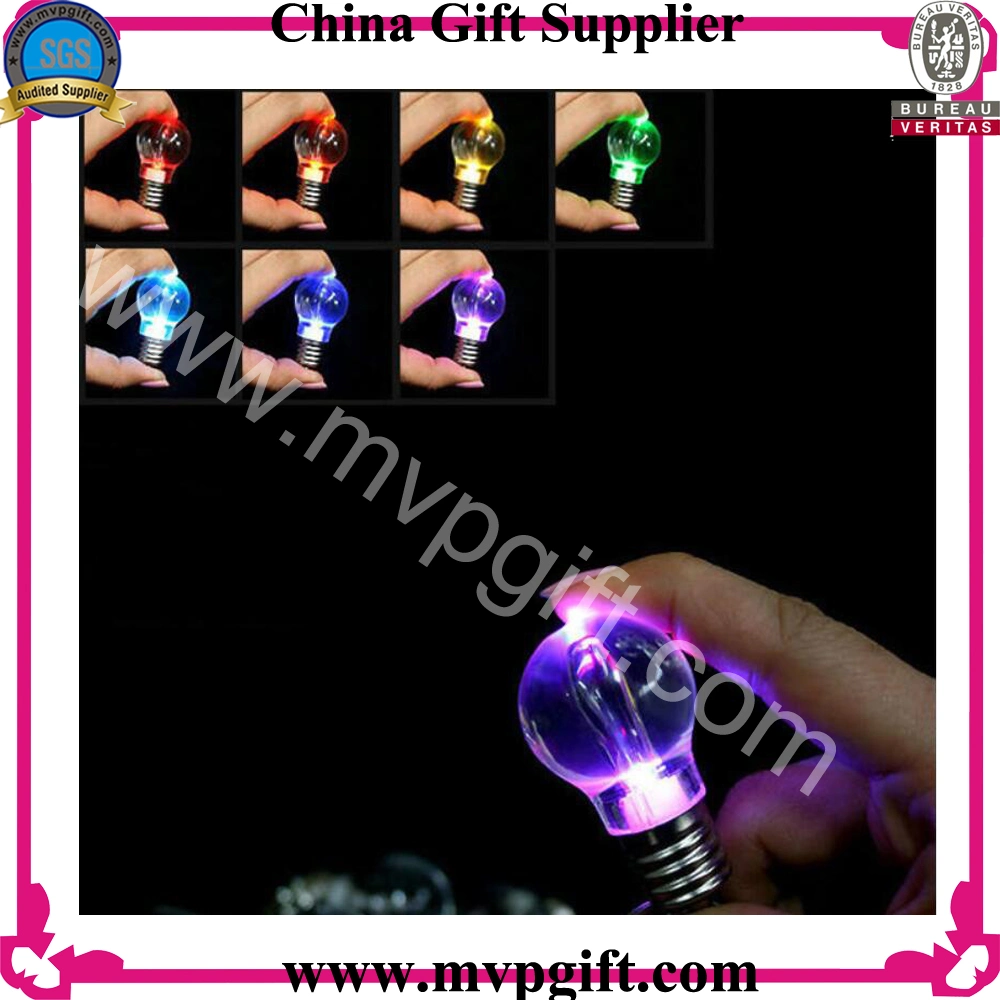 Bulb Keyring with Rainbow LED Key Keyring Promotion Gift