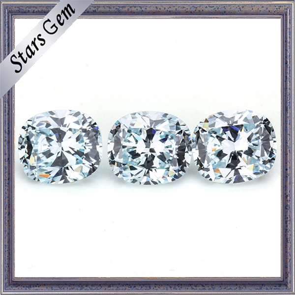 High quality/High cost performance Cushion Cut Light Blue CZ Stone for Jewelry