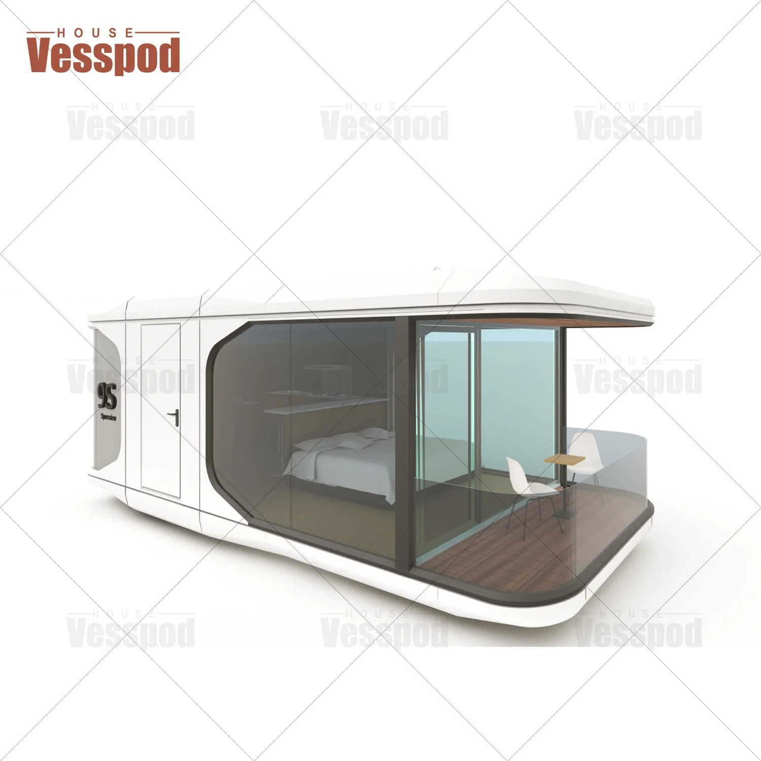 Personalización Casas Glamping Pod Oficina Pod Nevada Modular de lujo portátil Casa prefabricada 20ft 40ft Casa de cápsula para dormir