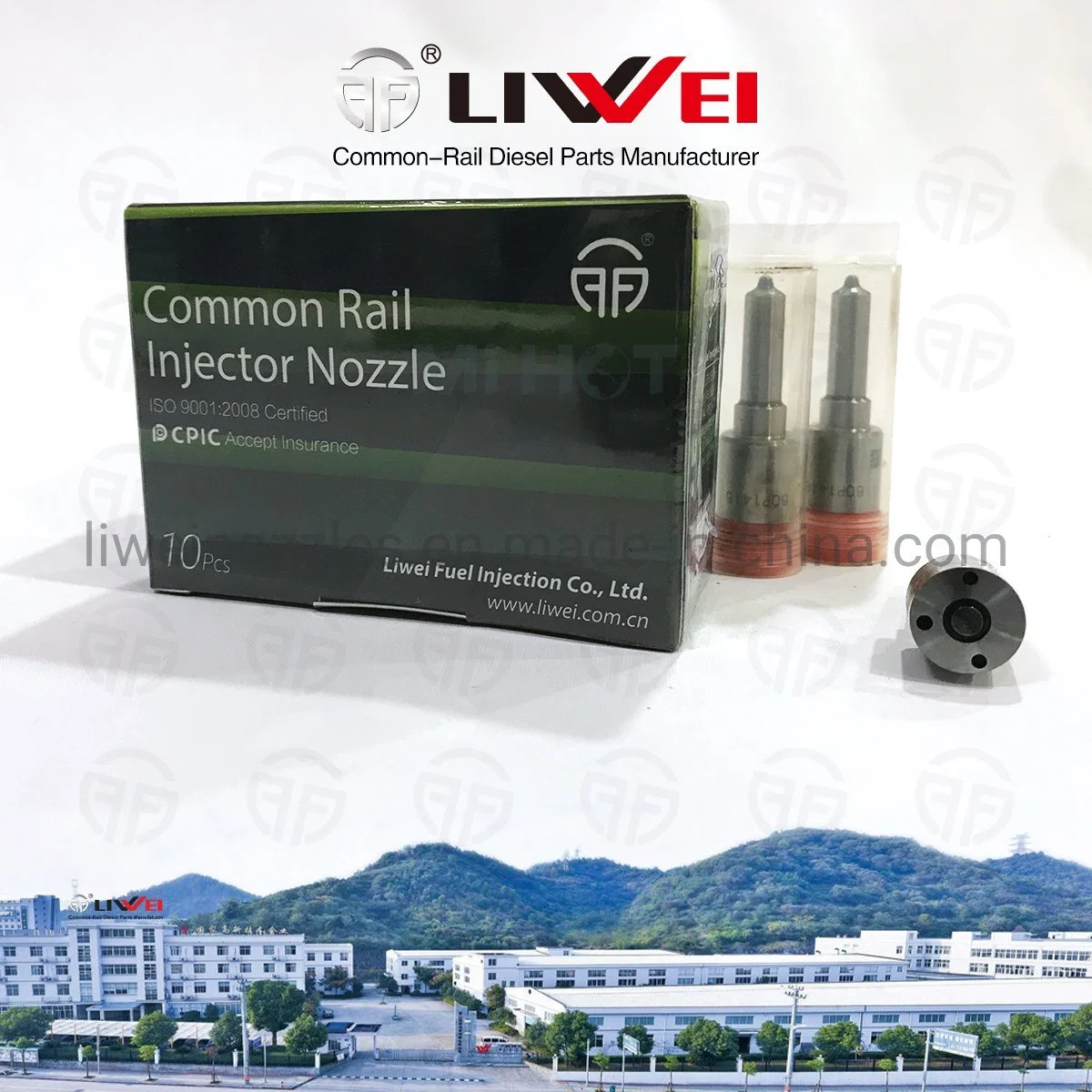 Liwei Diesel Nozzle Dlla156p1509 Auto Fuel System Common Rail Injector Nozzle Dlla 156p 1509 for 0 445 110 255/256 33800-2A400