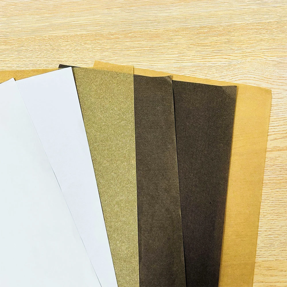 Индивидуальная настройка цвета и размера одноразовой бумаги для защиты от масла для выпечки Прямоугольная бумага 210 * 297 мм, 40 г, 60 г, 80 г, белая, коричневая Черный