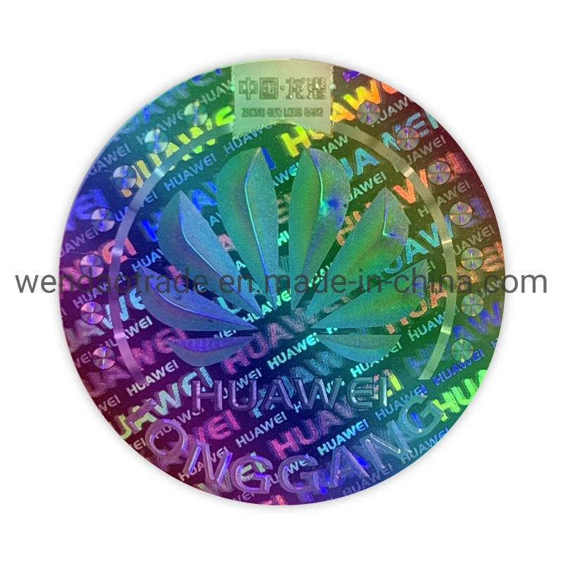 Waterproof Private Logo Printed Rainbow Reflective Glitter Custom Hologram Holographic Sticker