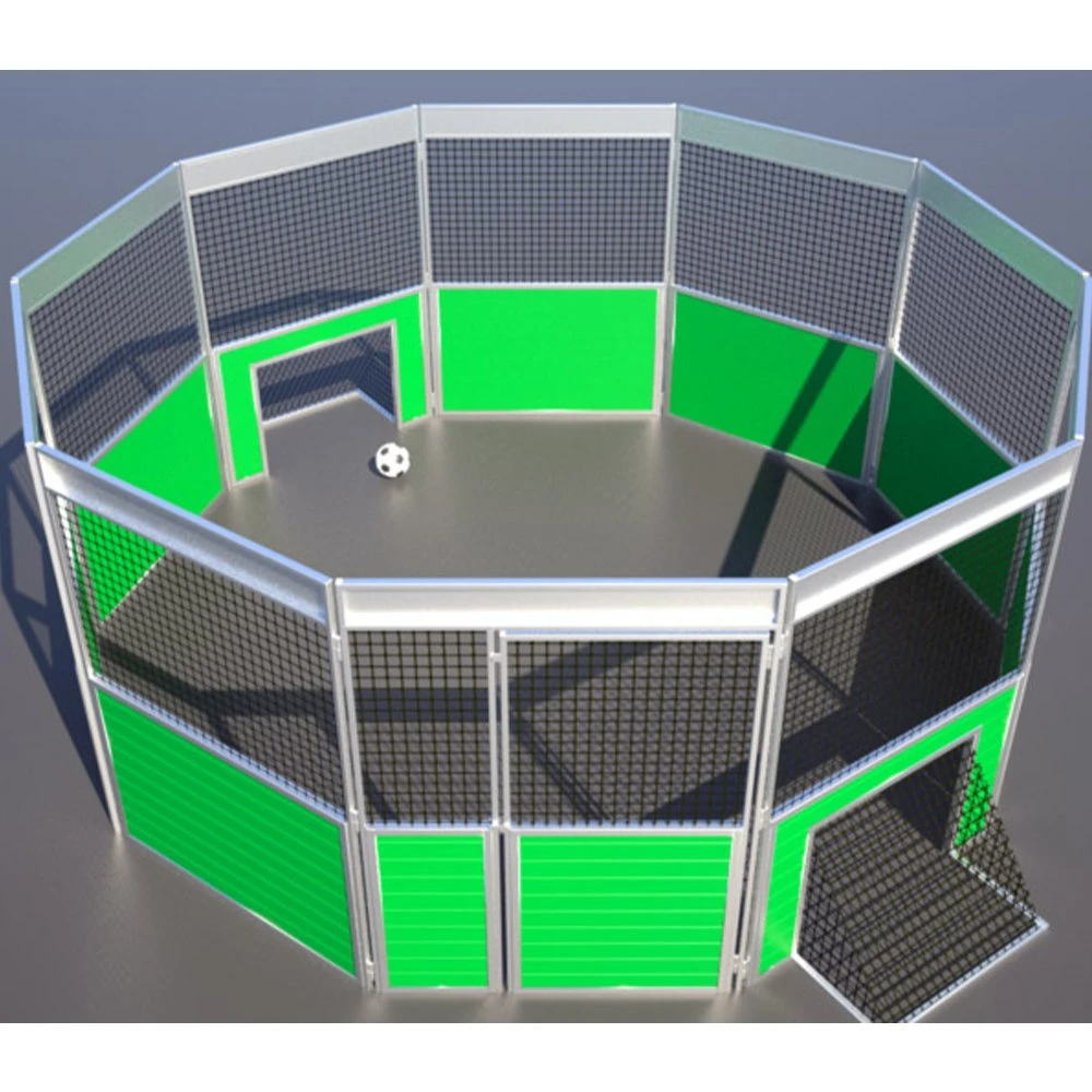 Fabricants de clôtures en maillons de chaîne revêtus de PVC Sibt Street Football Field Street Soccer Pitch Chine Terrain de mini-soccer vert foncé à vendre