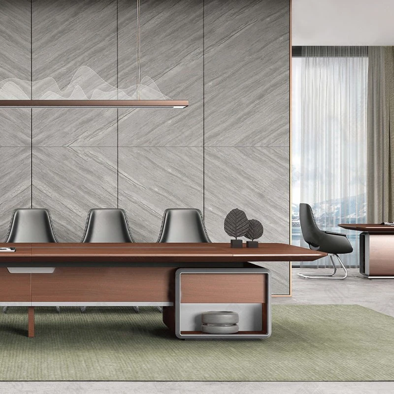 2021 de la chapa de madera MDF con forma de L mobiliario de oficina escritorio ejecutivo