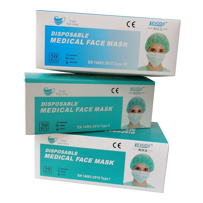 Wholesale/Supplier Disposable Nonwoven Protective Customized Packing Non Woven 3 Ply Iir CE Certified Surgical Disposable Medical Face Mask ASTM Level 2 Masks