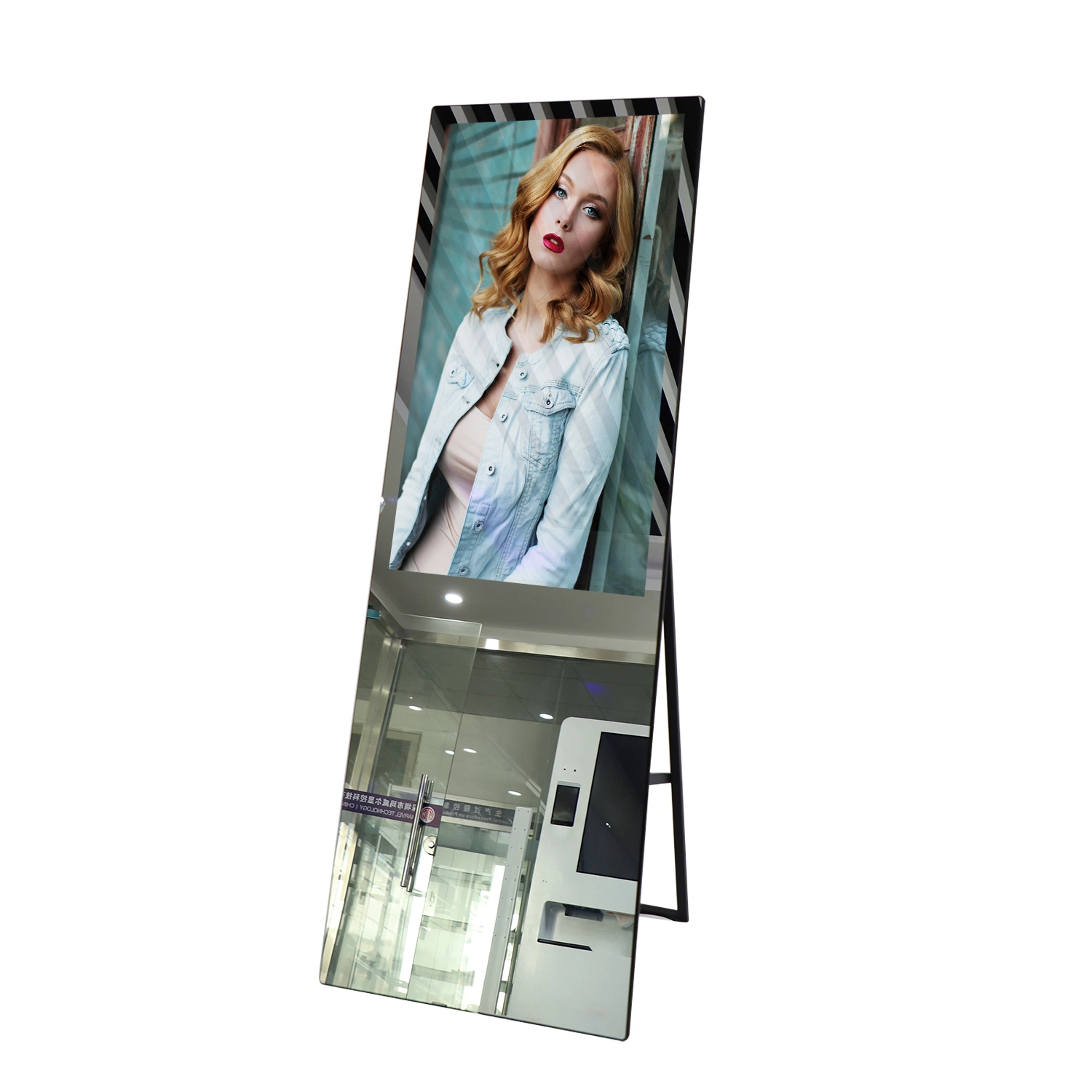 Factory Cheap Price Indoor 55 65 Inch Large Size LCD Advertising Player Innovative Floor Standing Touch Screen Koisk Advertising Display