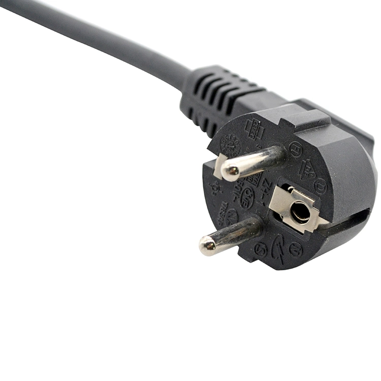 VDE Certified Passed RoHS16A 250V Schuko Plug Power Cord with PVC Insulated and Jacket H05VV-F 3G 0.75mm&sup2; ~2.5mm&sup2; Flexible Cable