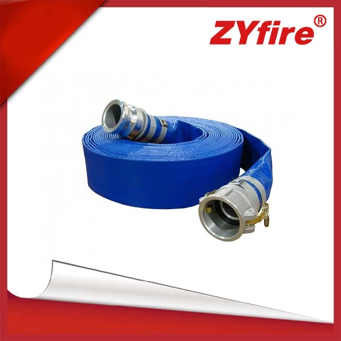 Lay Flat Blue PVC TPR Layflat Hose for Agriculture Water Discharge with Camlock Coupling
