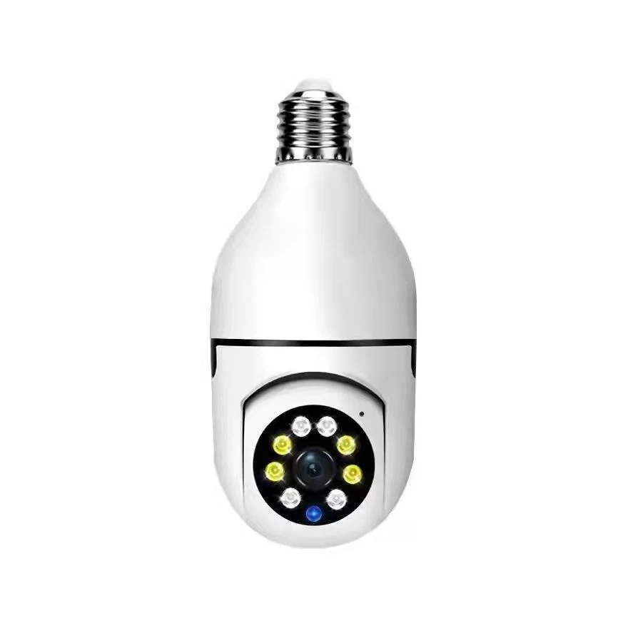 Vigilancia de cámara panorámica WiFi con E27 soportes HD 360 WiFi Lámpara de luz Seguridad Vigilancia IP Cámara CCTV inalámbrico bebé mascota Monitor Online Ver grabación de vídeo