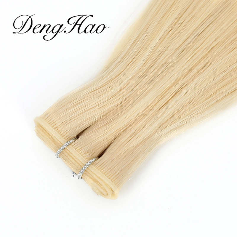 2023 New Weft Unprocessed European Natural Human Hair Genius Weft Hair Extension