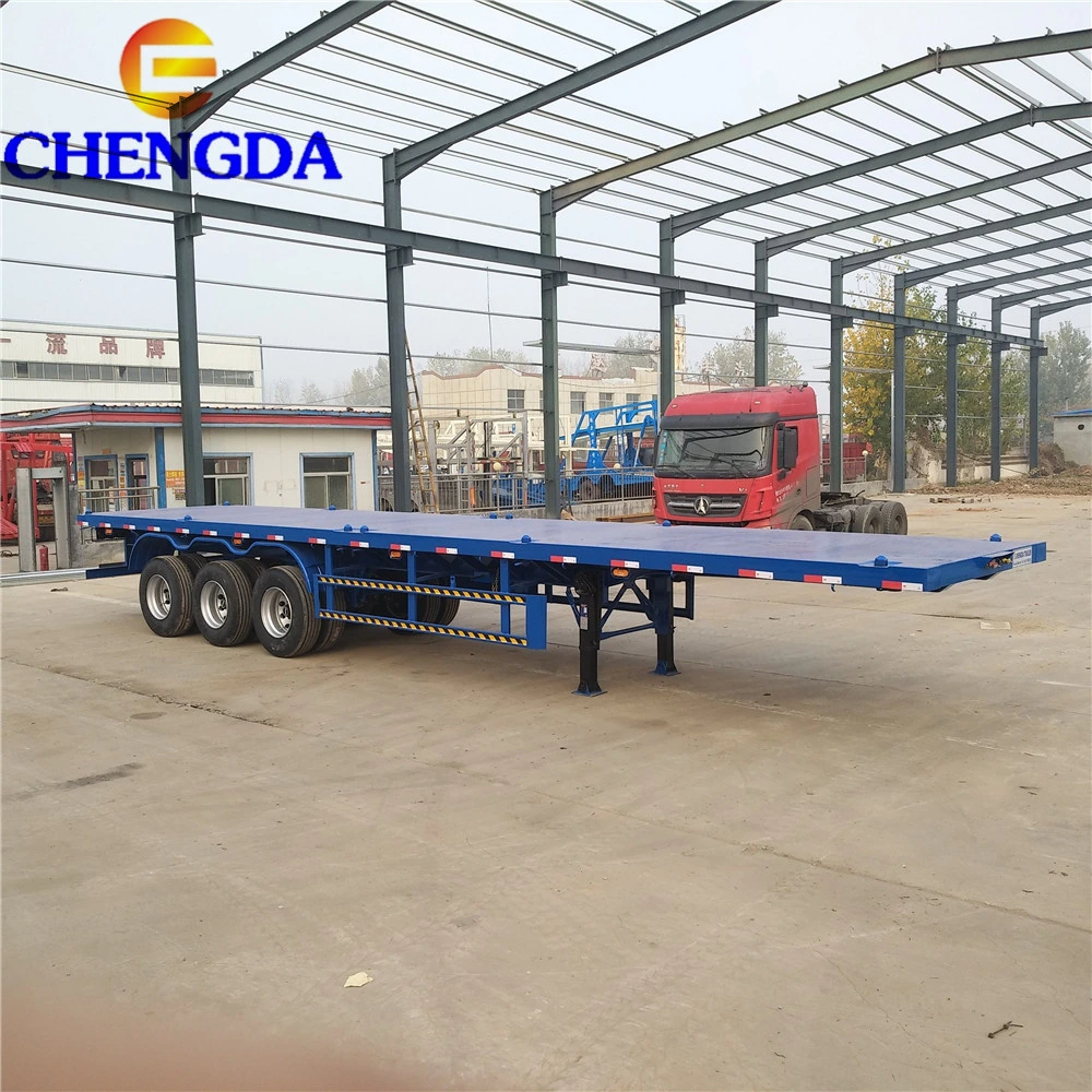 Shandong Chengda 3 Axle Flatbed Gooseneck Trailers for Sale