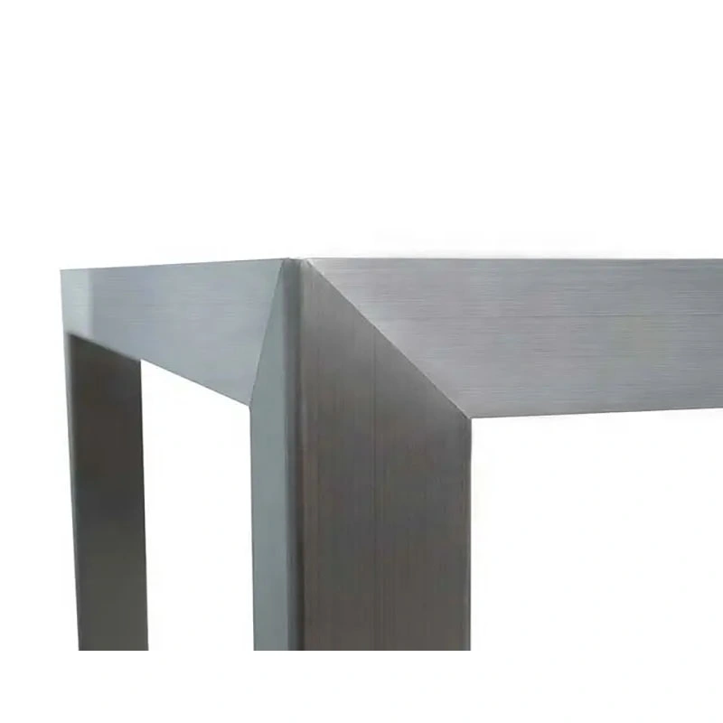 OEM moderno Mobiliario de metal Acero inoxidable pulido Corte láser personalizado Servicio de mecanizado de estructuras de mesa de acero inoxidable