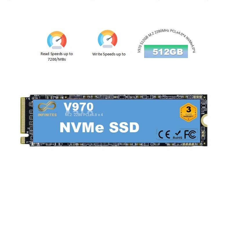 Solid State Disk 4tb M. 2 2280MHz Pcle4.0*4 Nvme SSD 7200MB/S Dealers SSD