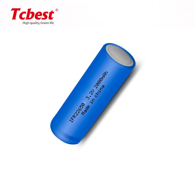 Factory Wholesale/Supplier Rechargeable Ifr22650 3.2V 2000mAh LiFePO4 Lithium Battery Cells for RV/Solar/Energy Storage/Power Banks/Golf Carts/Scooters