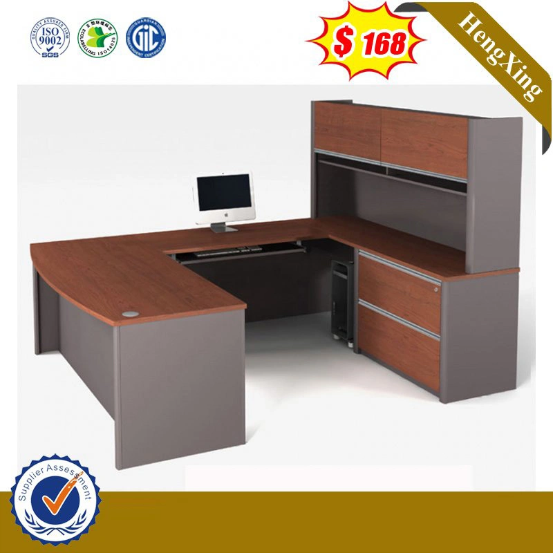 Melamine Office Executive Desk mit Beistelltisch in europäischem Design (UL-MFC579)