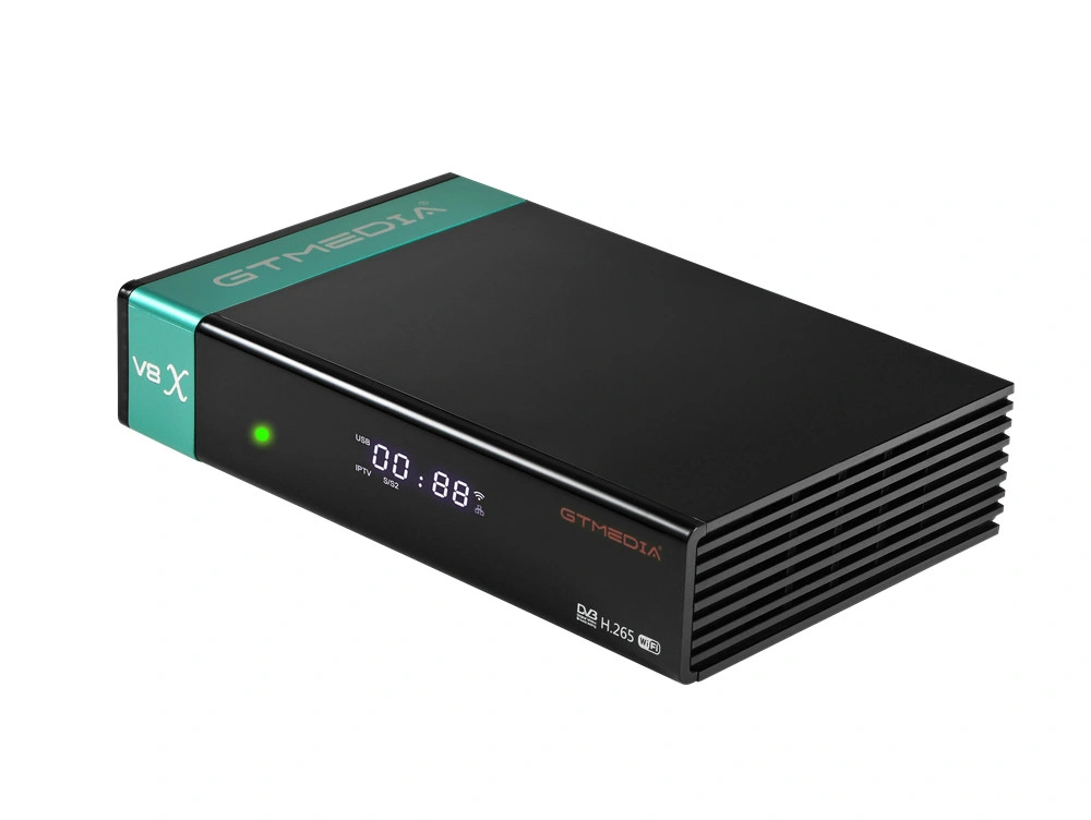 Gtmedia V8X DVB-S2 S2X HEVC H. 265 10bit IPTV Box decodificador satélite Soporte CA Card