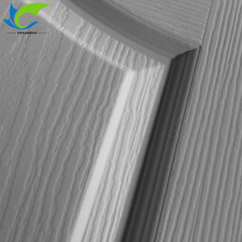 Smooth Popular White Color Panel 2 Panel Deep Design Hot Press Door Skin Primed Door Yh- 005