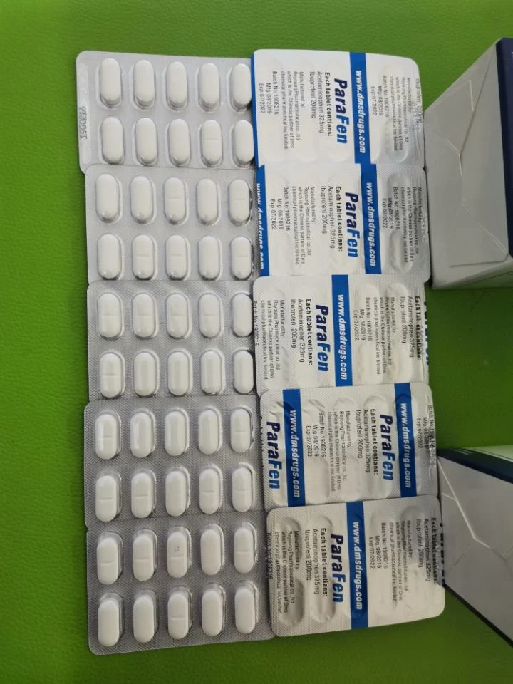 Comprimidos de paracetamol 500mg/325mg BPF FDA aprovou Antipirético Paracetamol