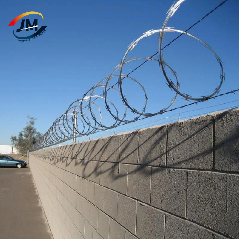 Lâmina de aço inoxidável galvanizado antiescalada lâmina de arame em aço inoxidável rolo de arame Para proteção de segurança