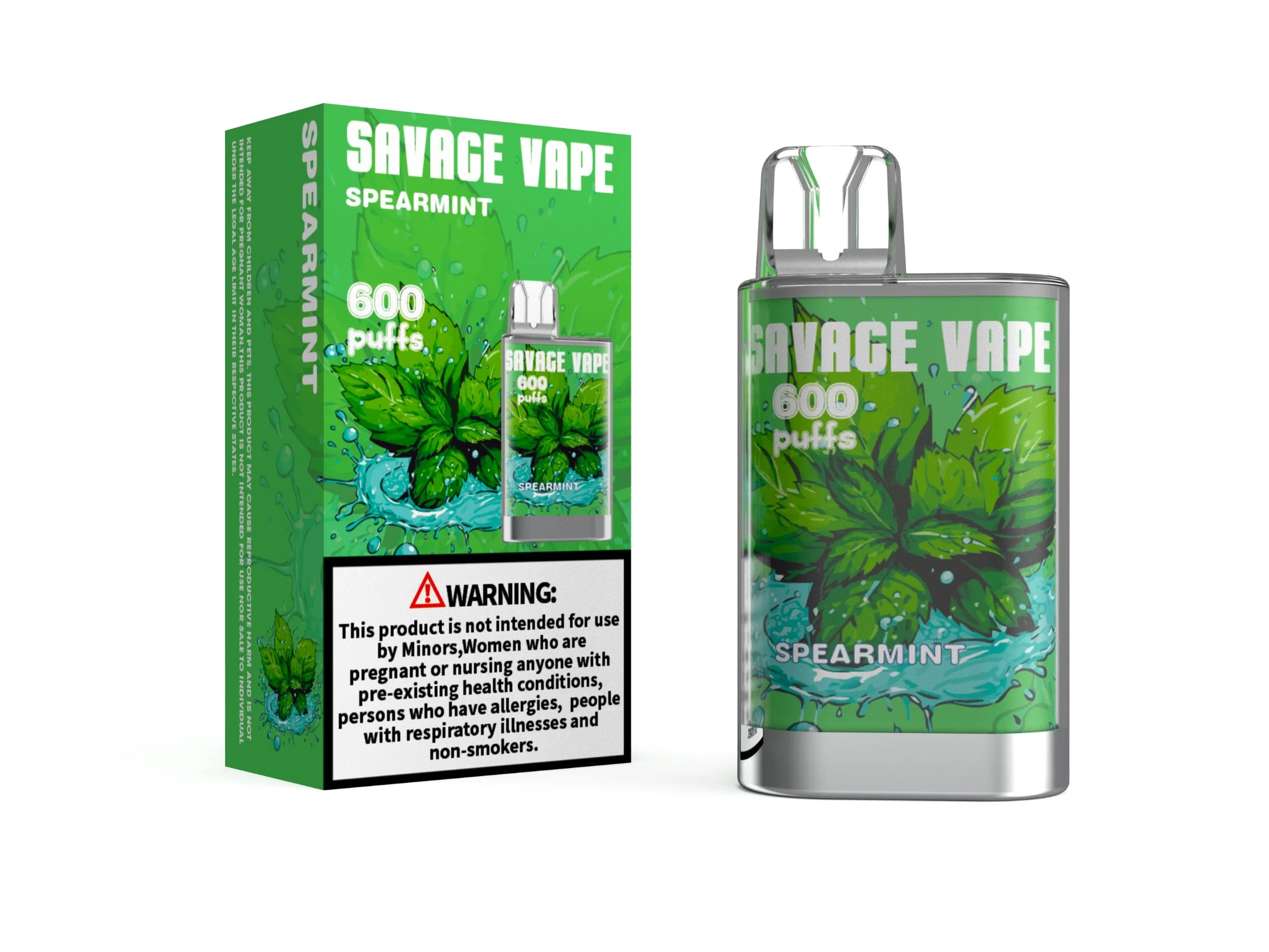 Envío de la UE dentro de las 24 horas en Stoc Warehouse Savage 600 Puffs Disposable/Chargeable Vapes dispositivo E Lectronic Cigarette 25ml Prefilled Carts Flujo de aire de control de flujo de aire VAPE 600