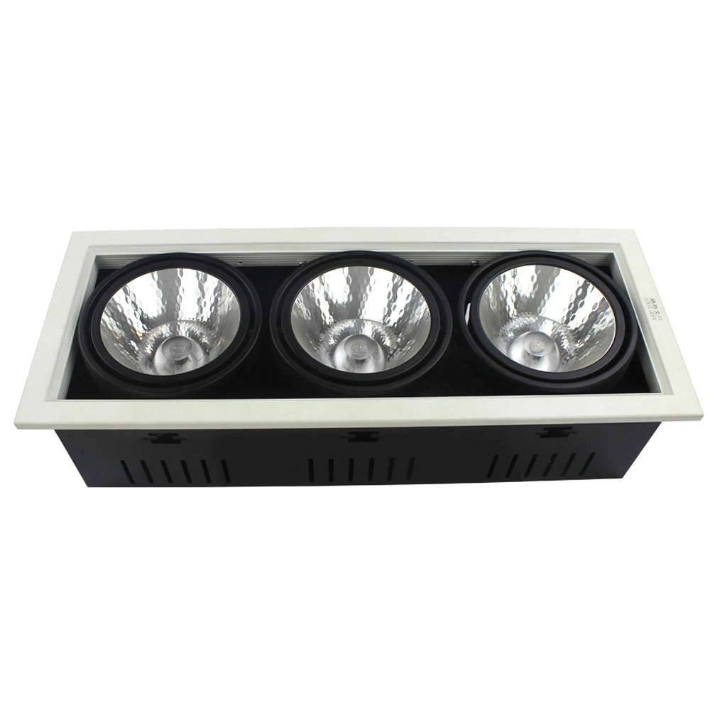 Quick Shipping Single Double or Triple Head LED Grille Light Downlight Die-Cast Aluminum LED Square Downlight