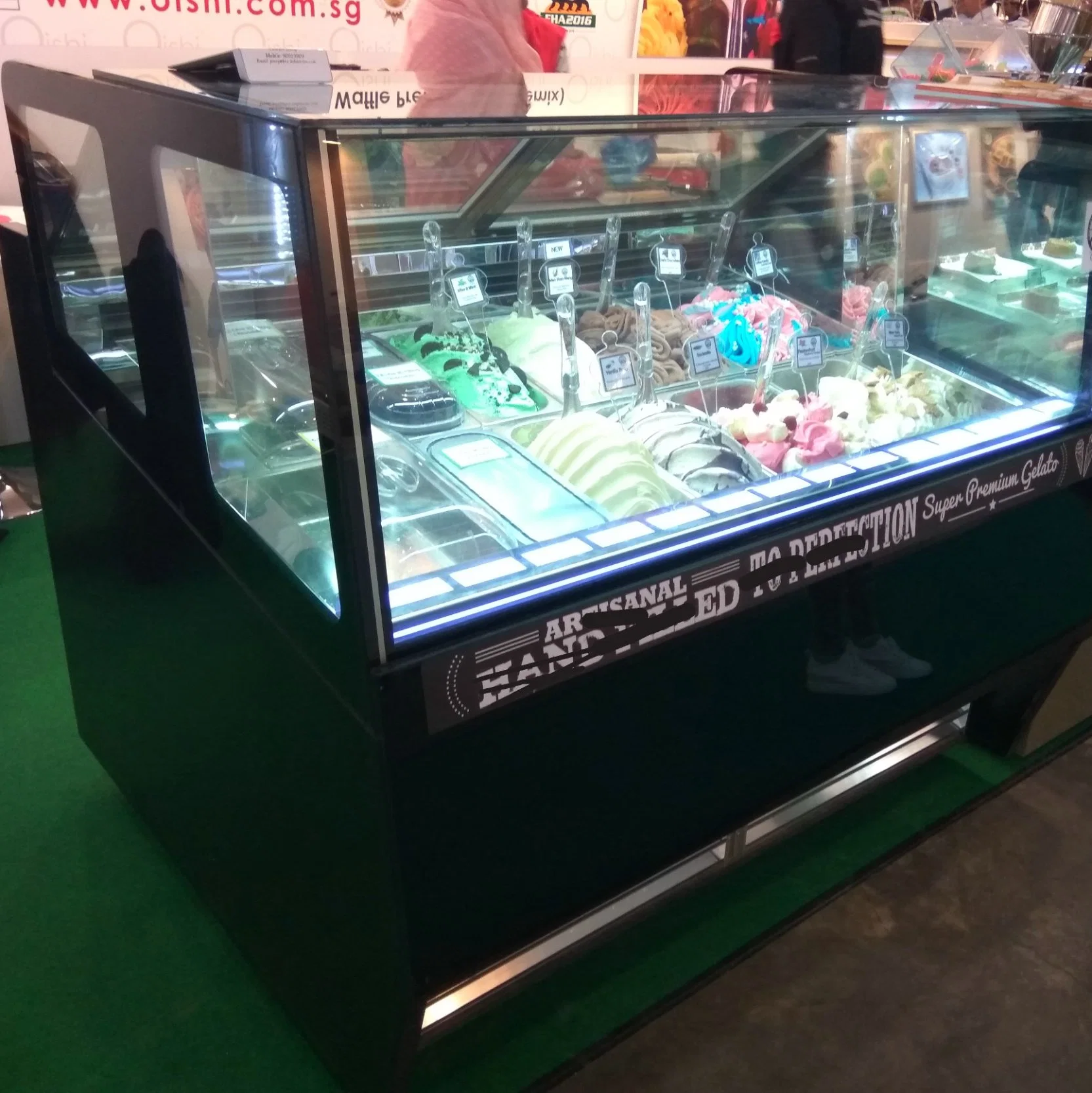 Europe Style High quality/High cost performance Gelato Ice Cream Display Showcase