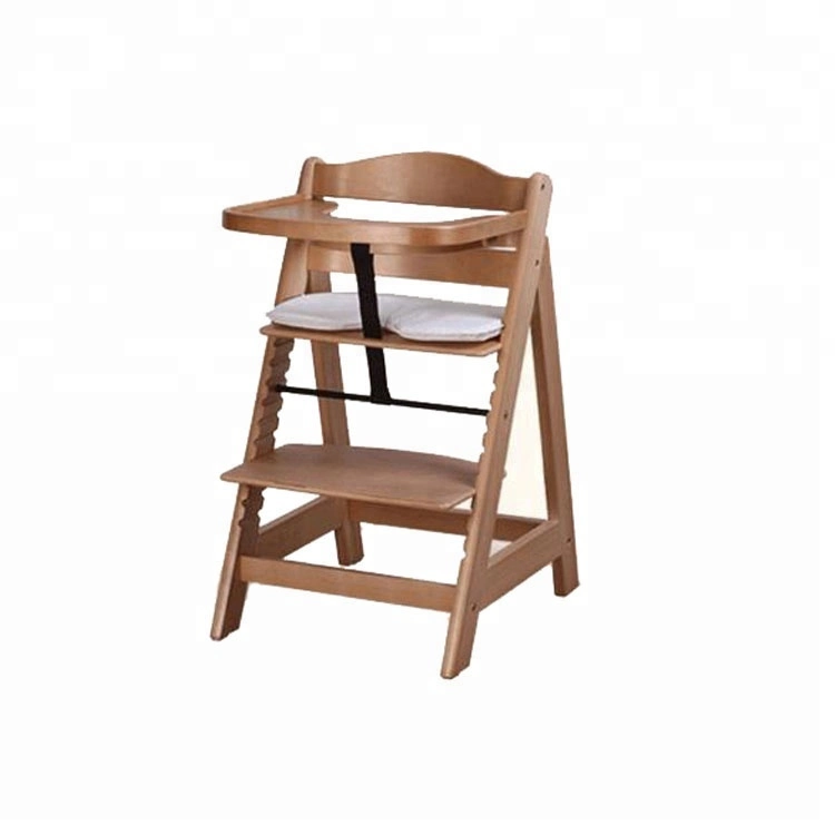 Adjustable Kids Feeding Children Table Hairdressing Wooden Baby High Chair