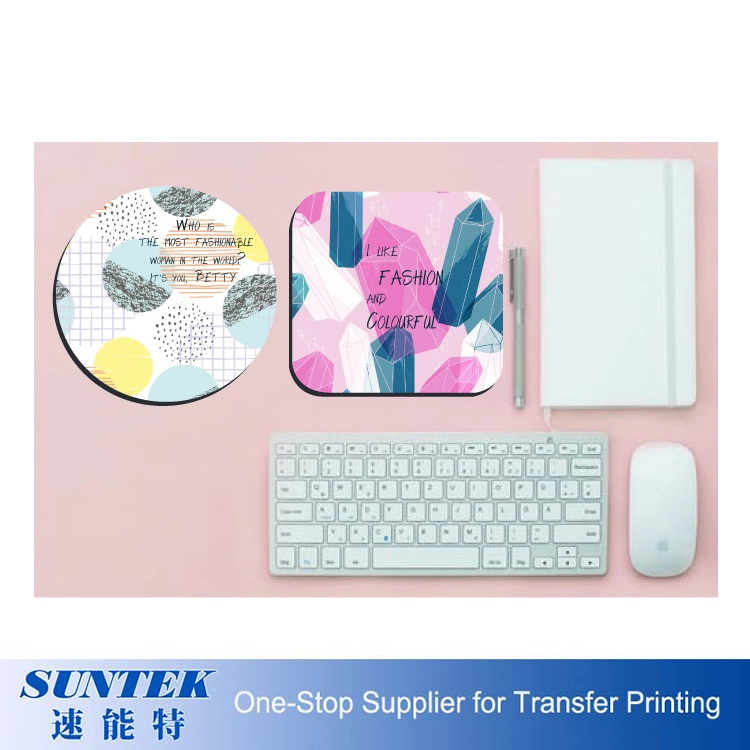 Sublimation Printed Polyester Cloth Rubber Mouse Pad Custom Logo 3mm 5mm