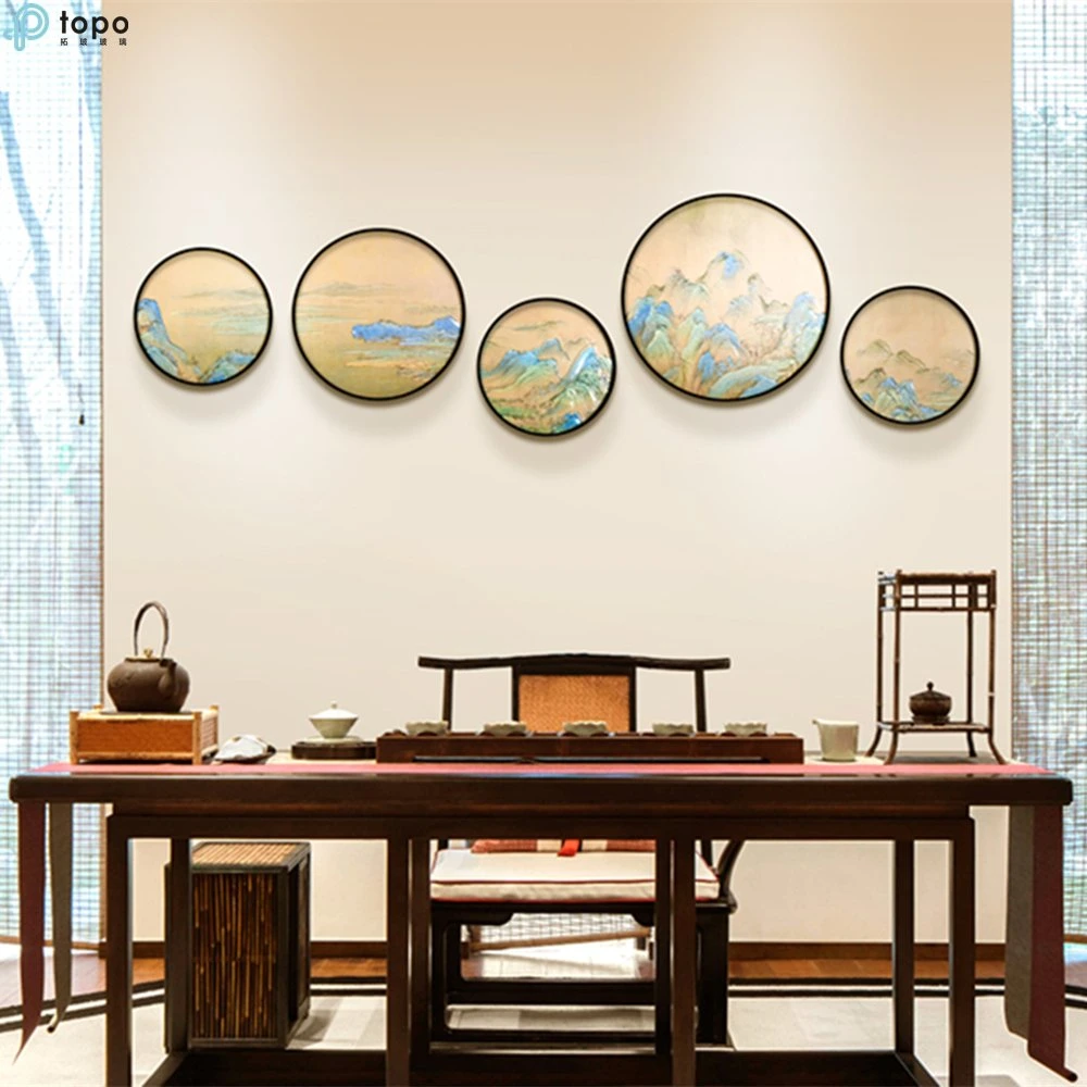 600mm Circle Nordic Decorative Abstract Famous Landscape Scenry Oil Painting (MR-YB6-2053E)