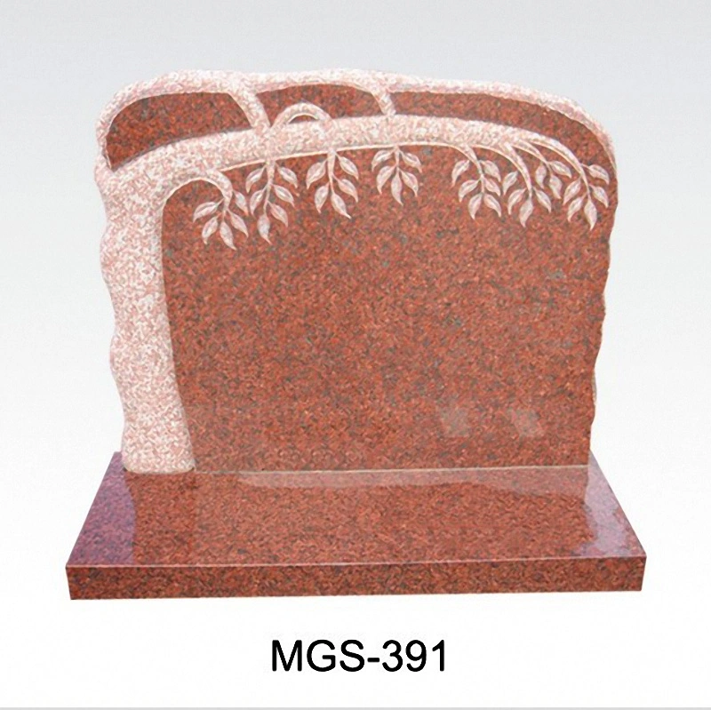 Heart Shape Carving Granite Single Monument Memorial Cremation Memorial