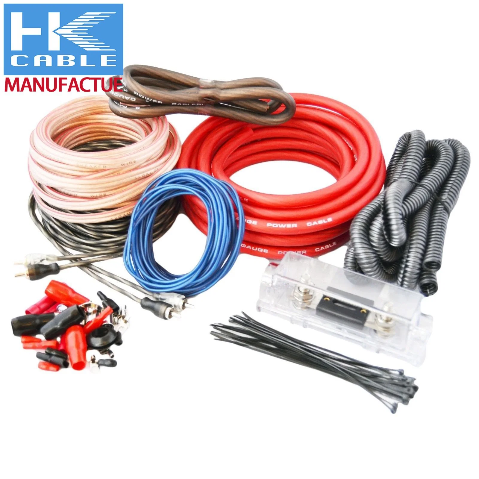 Car Audio Amplifier Wiring Kits 4ga 6ga 8ga Amplifier Installation Kit Car Subwoofer Cable Set Made in China